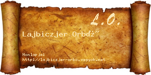 Lajbiczjer Orbó névjegykártya